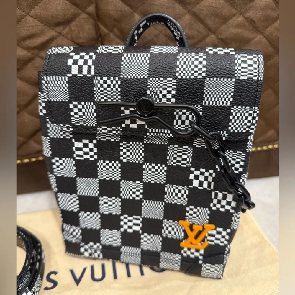 LOUIS VUITTON Damier Distorted Steamer XS Unisex